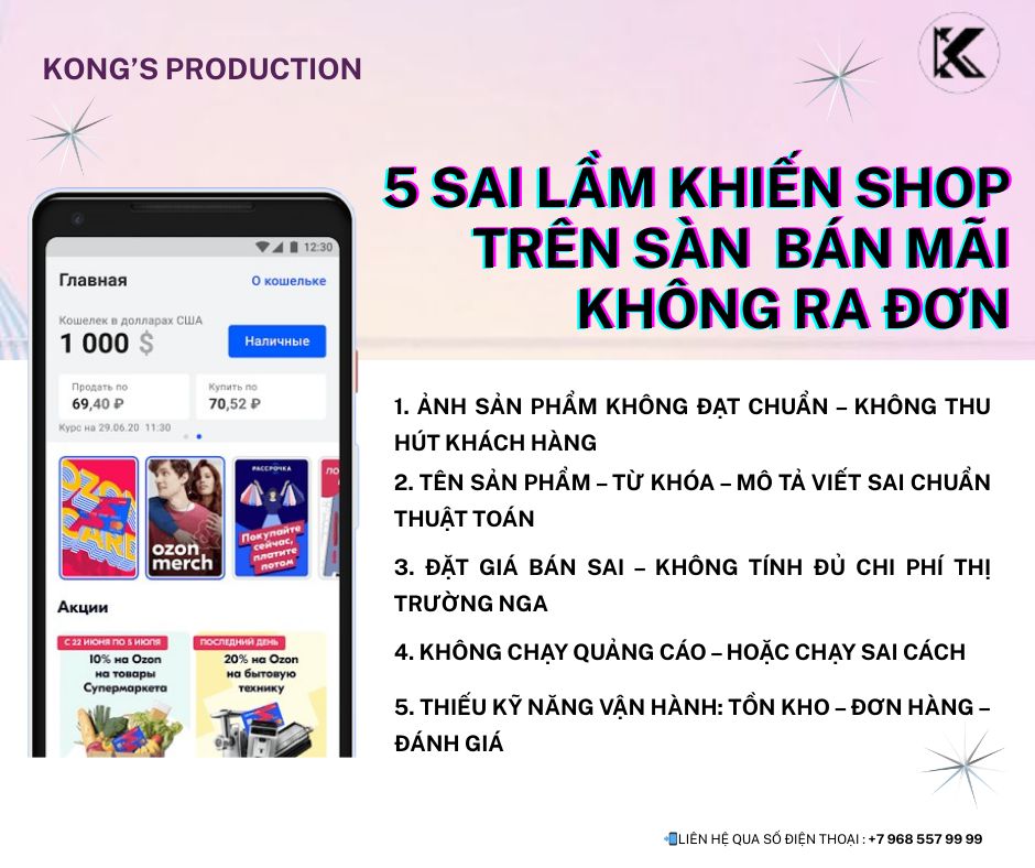 5 Sai Lầm Khiến Shop Trên Wildberries/Ozon Bán Mãi Không Ra Đơn